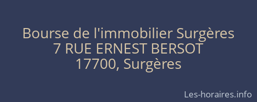 Bourse de l'immobilier Surgères