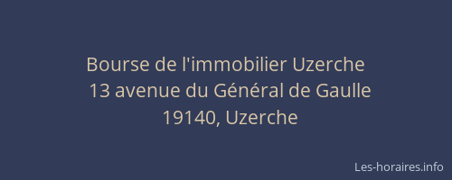 Bourse de l'immobilier Uzerche