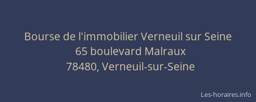 Bourse de l'immobilier Verneuil sur Seine
