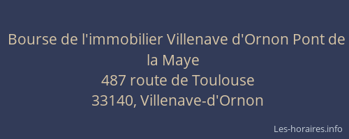 Bourse de l'immobilier Villenave d'Ornon Pont de la Maye