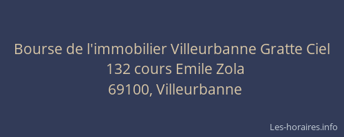 Bourse de l'immobilier Villeurbanne Gratte Ciel