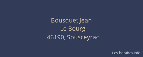 Bousquet Jean