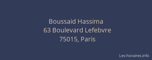 Boussaid Hassima