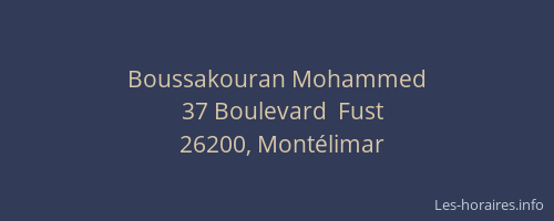 Boussakouran Mohammed