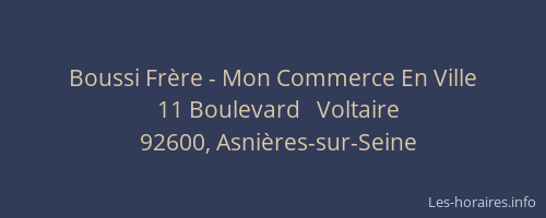 Boussi Frère - Mon Commerce En Ville