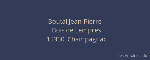 Boutal Jean-Pierre