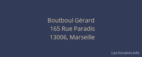 Boutboul Gérard