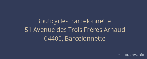 Bouticycles Barcelonnette