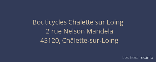 Bouticycles Chalette sur Loing