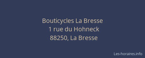 Bouticycles La Bresse