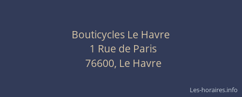 Bouticycles Le Havre