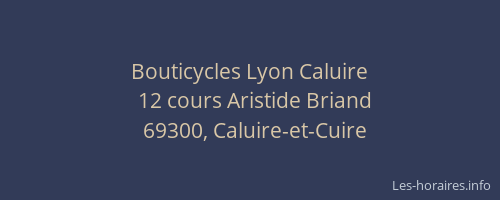 Bouticycles Lyon Caluire