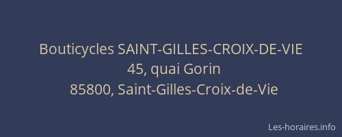 Bouticycles SAINT-GILLES-CROIX-DE-VIE