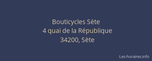 Bouticycles Sète