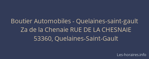 Boutier Automobiles - Quelaines-saint-gault