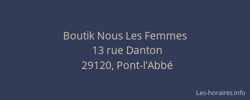 Boutik Nous Les Femmes