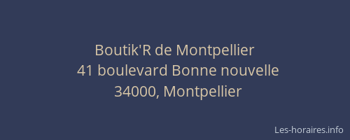 Boutik'R de Montpellier