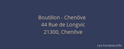 Boutillon - Chen&ocirc;ve