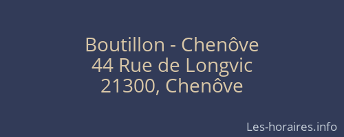 Boutillon - Chenôve