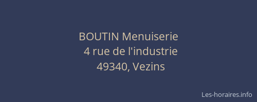 BOUTIN Menuiserie