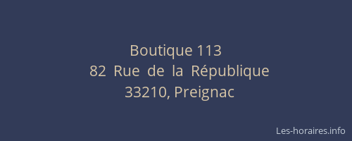 Boutique 113