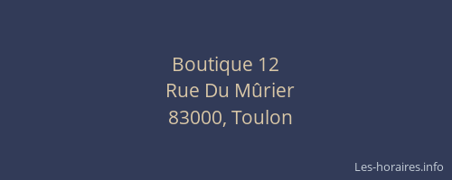 Boutique 12