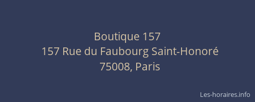 Boutique 157