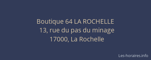 Boutique 64 LA ROCHELLE