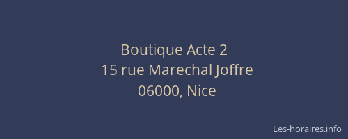 Boutique Acte 2