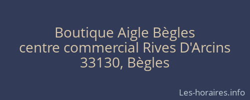 Boutique Aigle Bègles