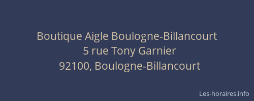 Boutique Aigle Boulogne-Billancourt
