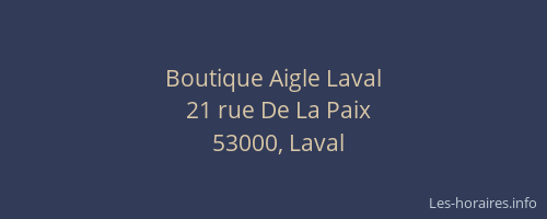 Boutique Aigle Laval