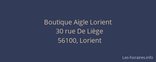 Boutique Aigle Lorient