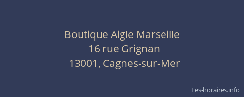 Boutique Aigle Marseille