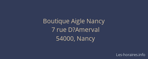 Boutique Aigle Nancy