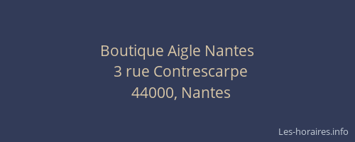 Boutique Aigle Nantes