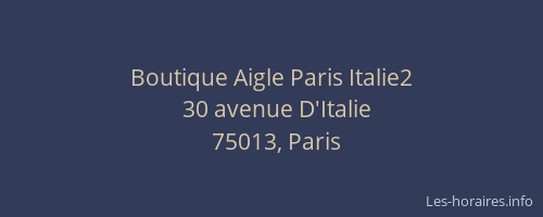 Boutique Aigle Paris Italie2