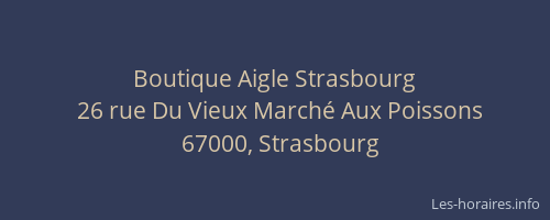 Boutique Aigle Strasbourg