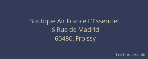 Boutique Air France L'Essenciel