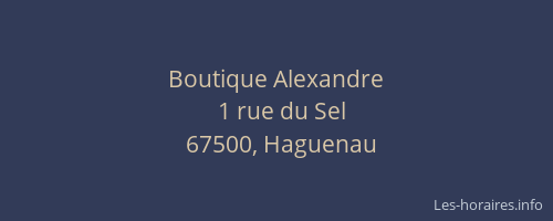 Boutique Alexandre