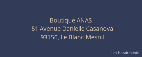 Boutique ANAS