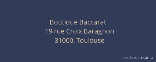 Boutique Baccarat