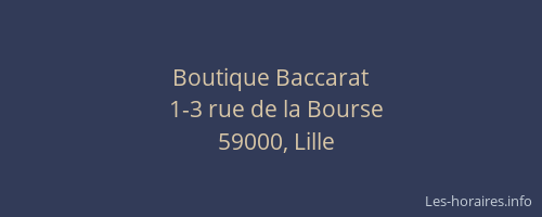 Boutique Baccarat