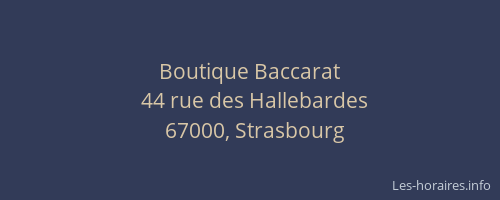 Boutique Baccarat