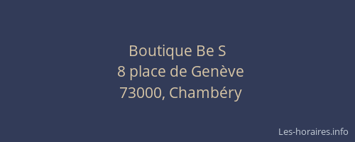 Boutique Be S