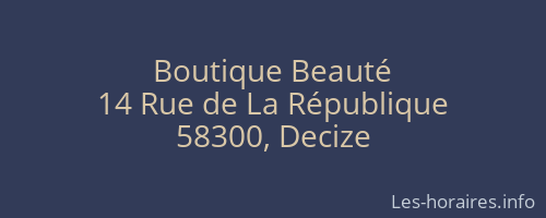 Boutique Beauté
