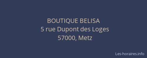 BOUTIQUE BELISA