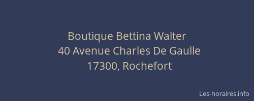 Boutique Bettina Walter