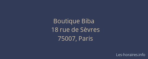 Boutique Biba