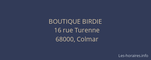 BOUTIQUE BIRDIE